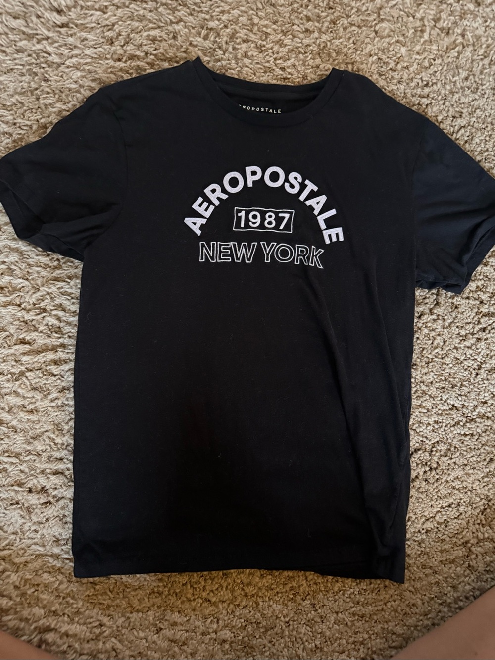 Aeropostale Black Graphic '1987 New York' Short Sleeve Tee